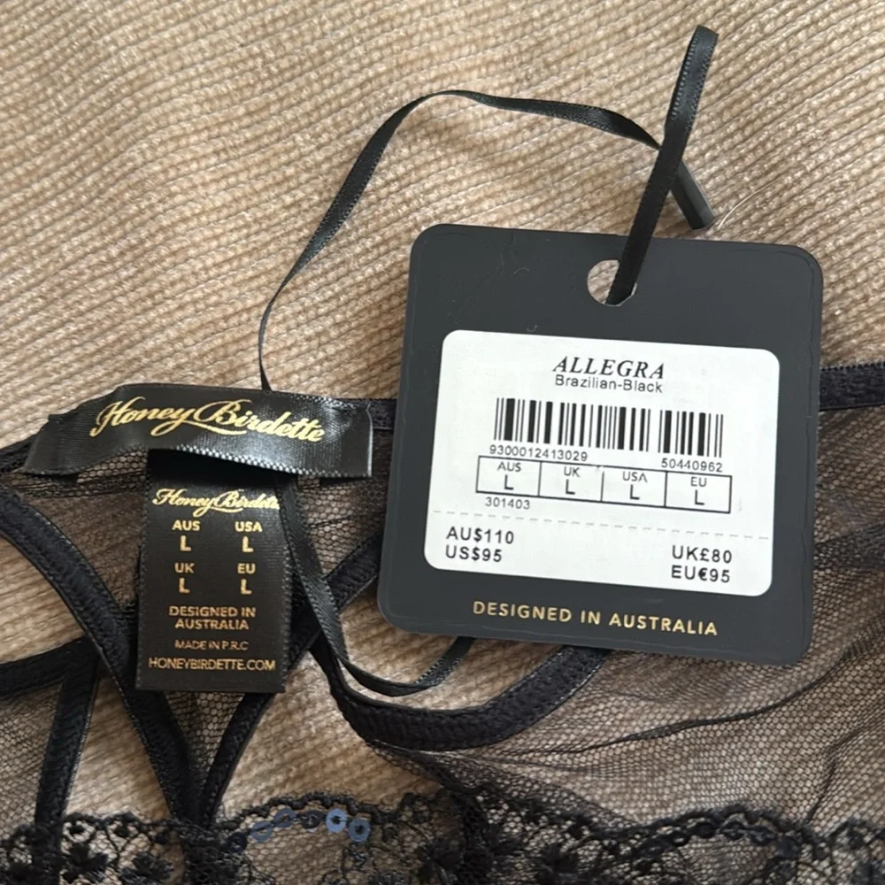 Brand New Honey Birdette Allegra Bra and Panty Set - Picture 6 of 11